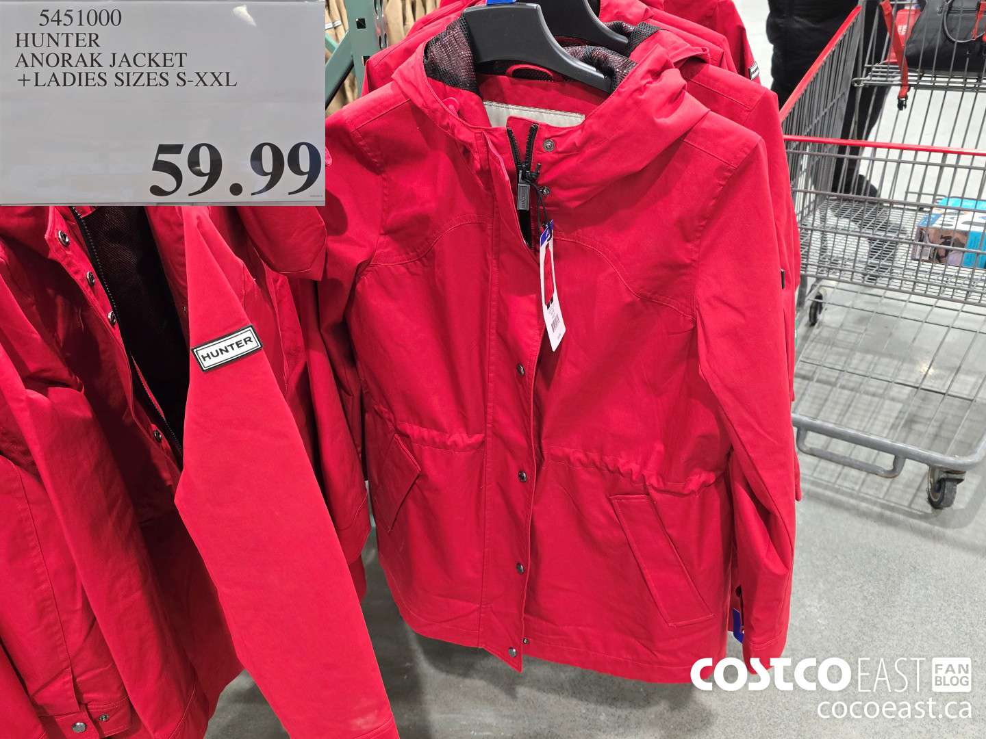 5451000 HUNTER ANORAK JACKET +LADIES SIZES S-XXL $59.99