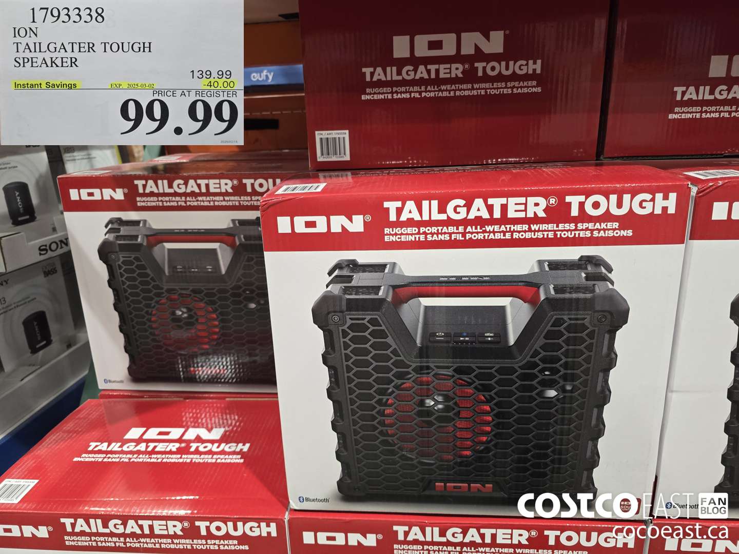 1793338 ION TAILGATER TOUGH SPEAKER ($40.00 INSTANT SAVINGS EXPIRES ON 2025-03-02) $99.99