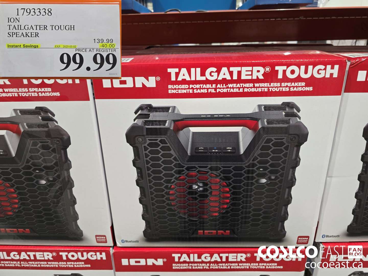 1793338 ION TAILGATER TOUGH SPEAKER ($40.00 INSTANT SAVINGS EXPIRES ON 2025-03-02) $99.99