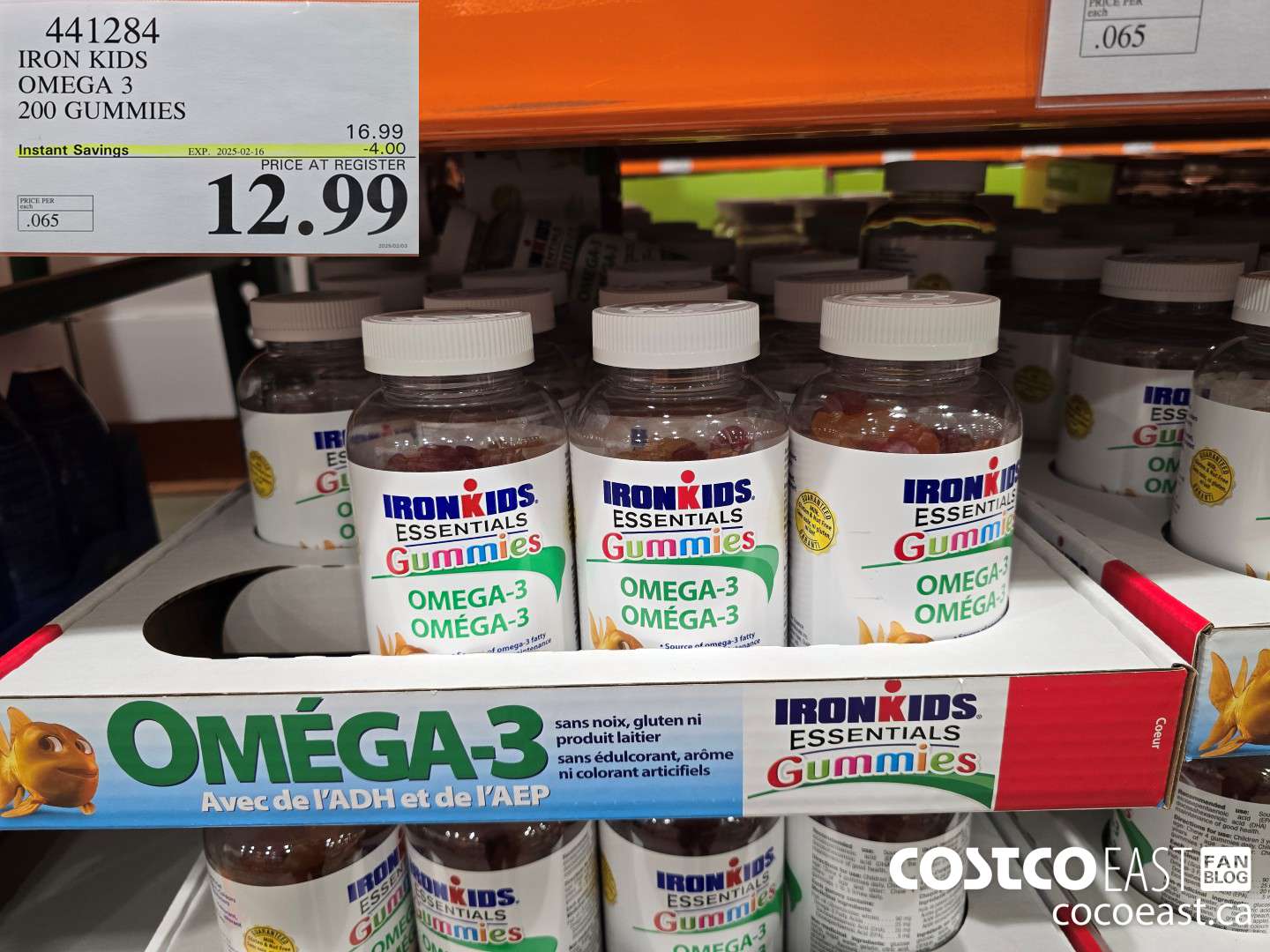 441284 IRON KIDS OMEGA 3 200 GUMMIES ($4.00 INSTANT SAVINGS EXPIRES ON 2025-02-16) $12.99