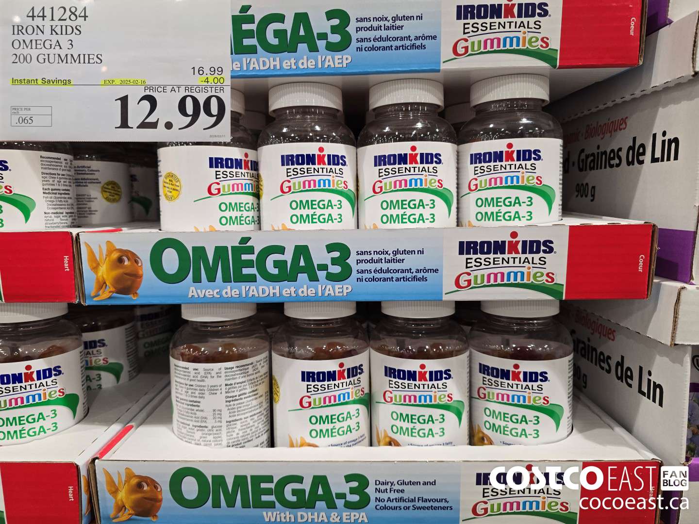 441284 IRON KIDS OMEGA 3 200 GUMMIES ($4.00 INSTANT SAVINGS EXPIRES ON 2025-02-16) $12.99