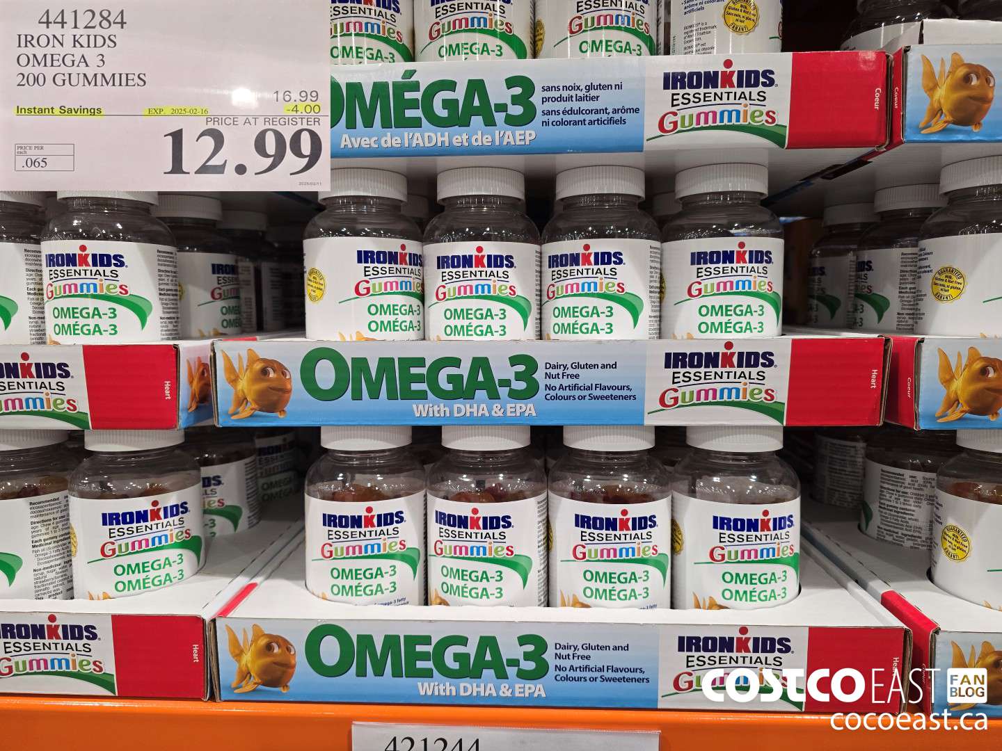 441284 IRON KIDS OMEGA 3 200 GUMMIES ($4.00 INSTANT SAVINGS EXPIRES ON 2025-02-16) $12.99