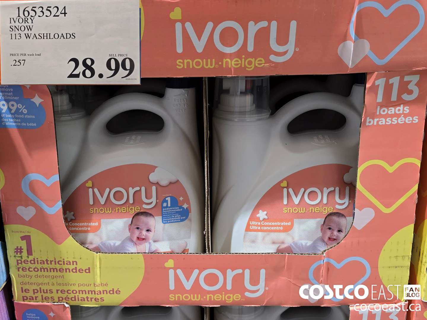 1653524 IVORY SNOW 113 washloads $28.99