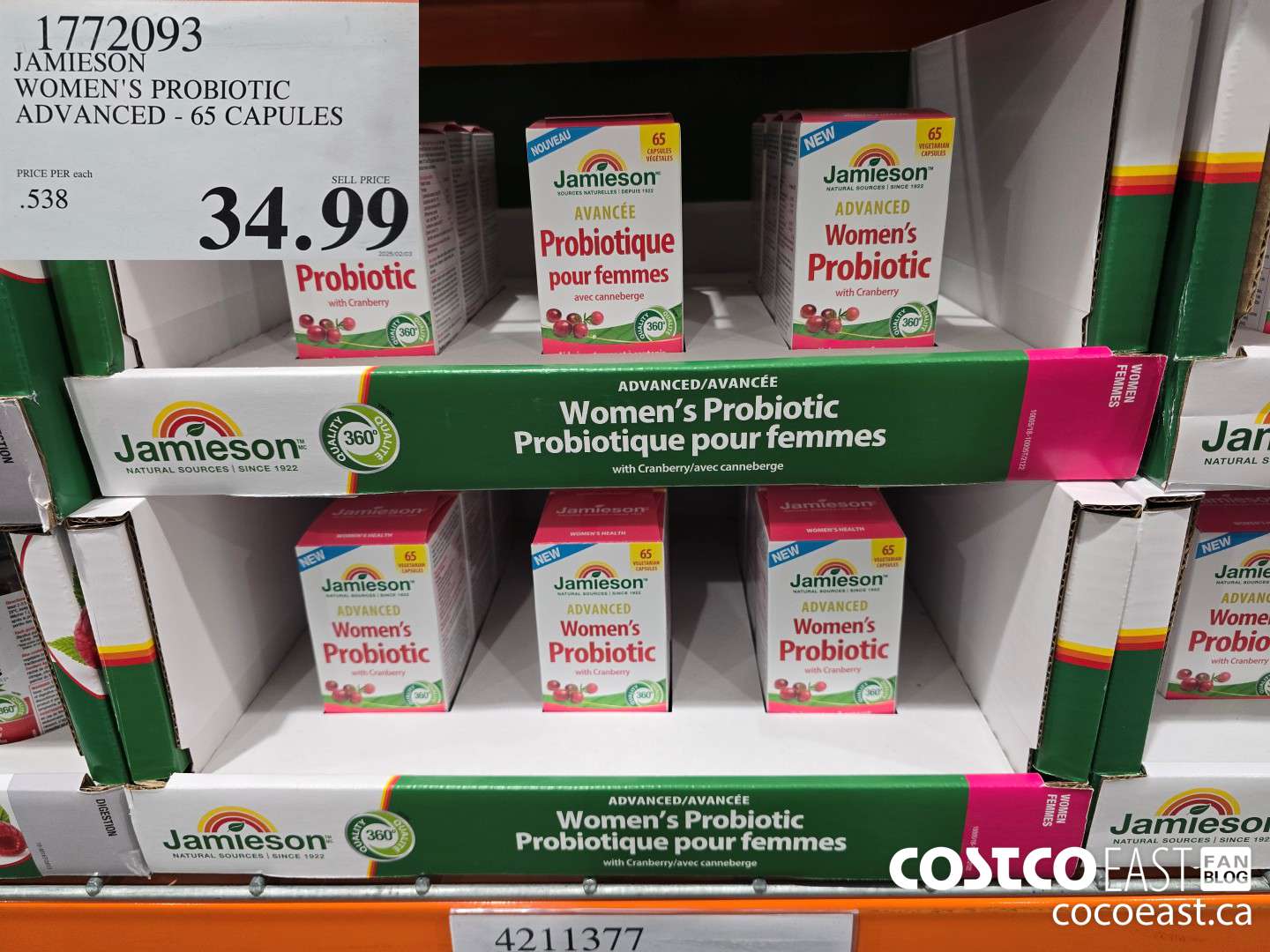 1772093 JAMIESON WOMEN'S PROBIOTIC ADVANCED - 65 CAPULES $34.99