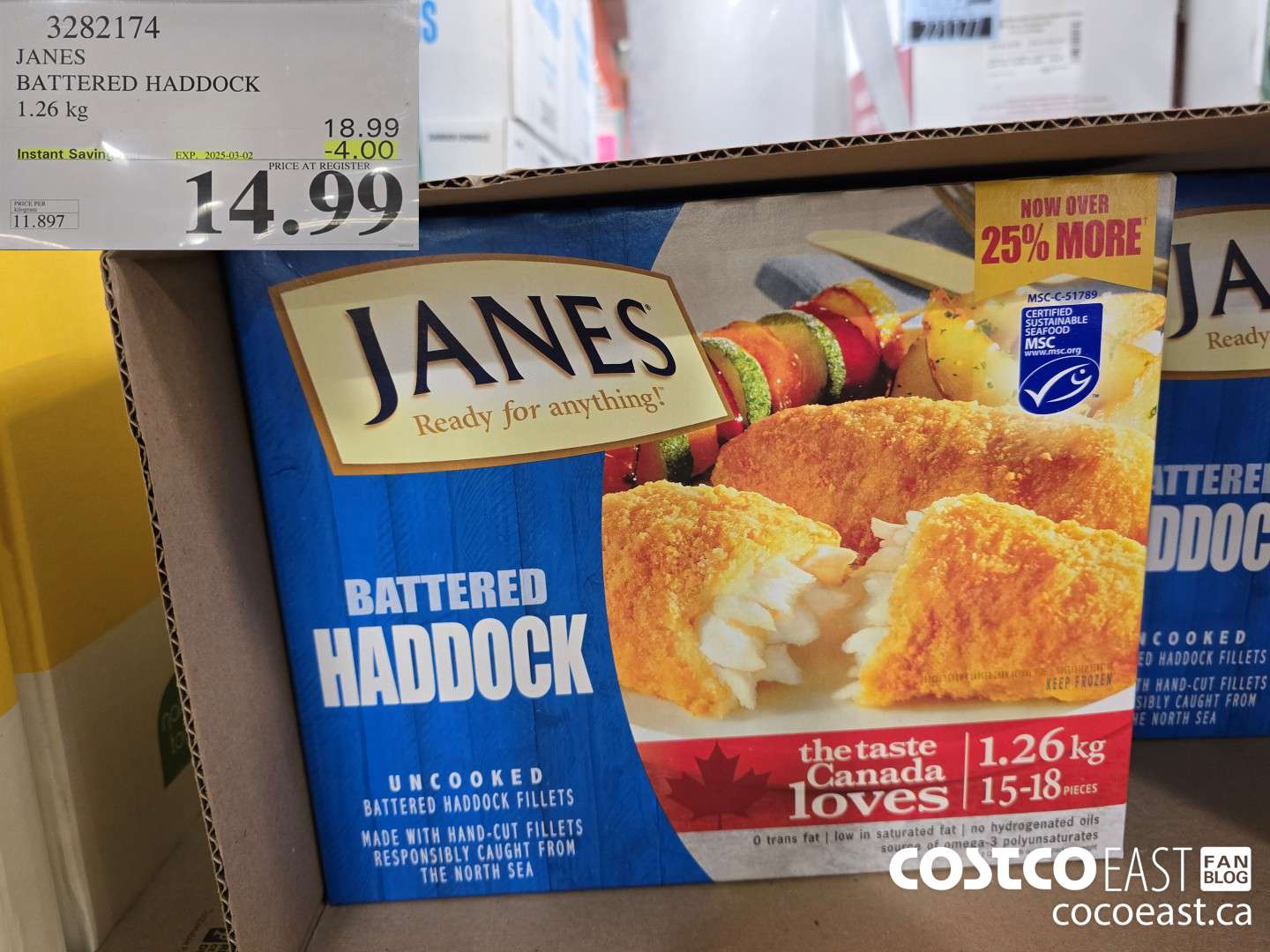 3282174 JANES BATTERED HADDOCK 1.26 kg ($4.00 INSTANT SAVINGS EXPIRES ON 2025-03-02) $14.99