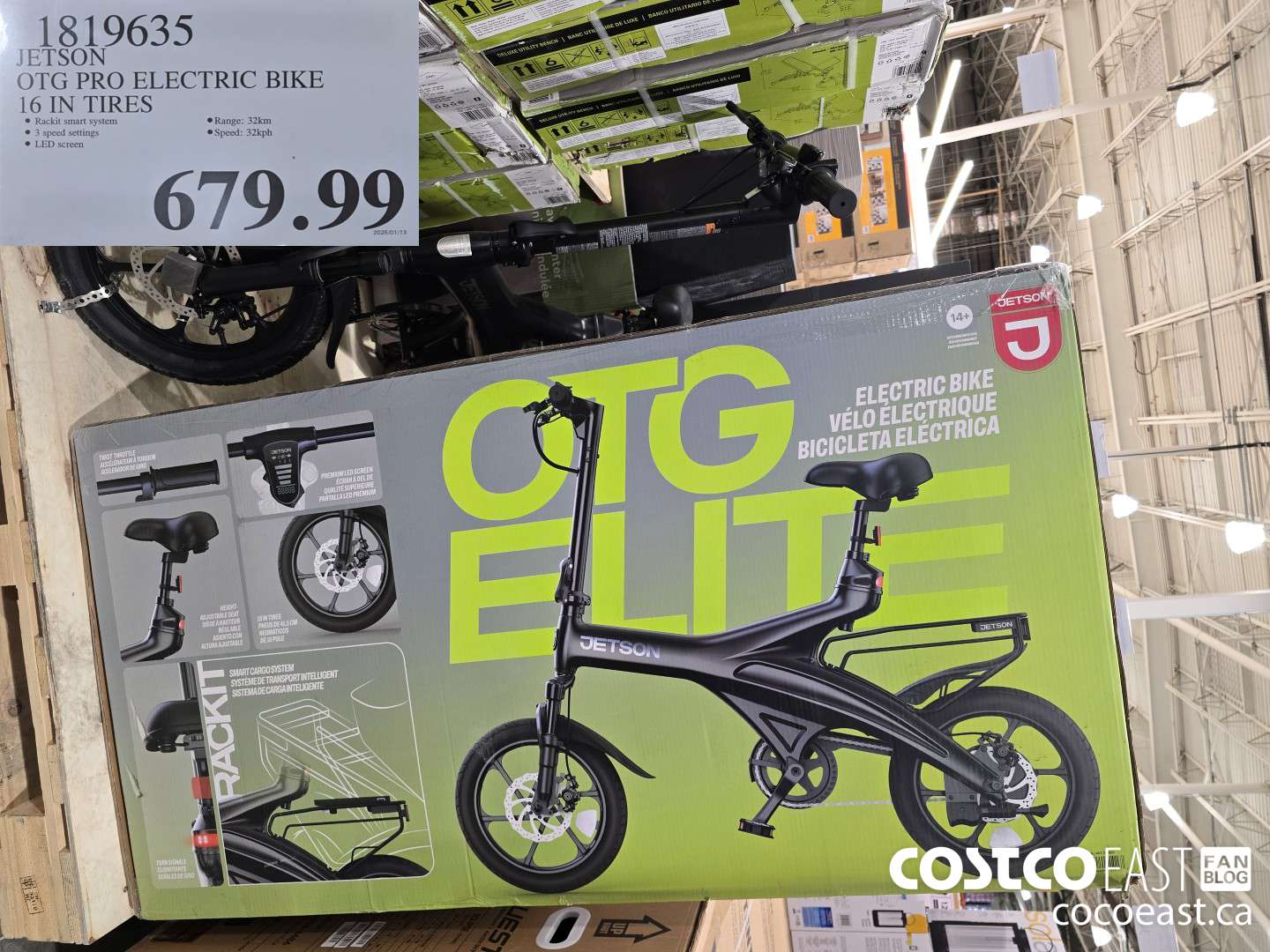 1819635 JETSON OTG PRO ELECTRIC BIKE 16 IN TIRES $679.99