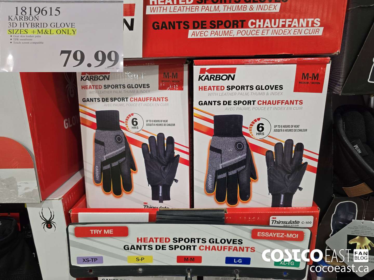 1819615 KARBON 3D HYBRID GLOVE SIZES M&L ONLY $79.99