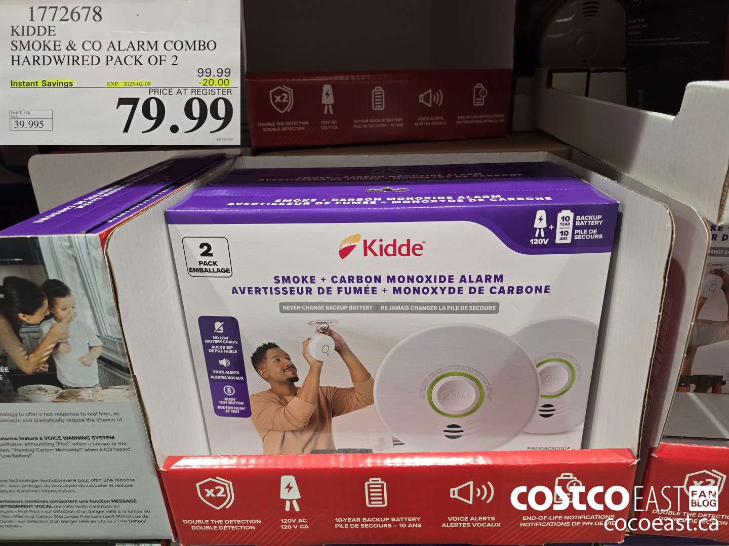 1772678 KIDDE SMOKE & CO ALARM COMBO HARDWIRED PACK OF 2 ($20.00 INSTANT SAVINGS EXPIRES ON 2025-02-09) $79.99