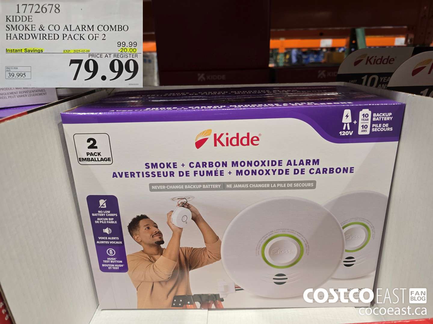 1772678 KIDDE SMOKE & CO ALARM COMBO HARDWIRED PACK OF 2 ($20.00 INSTANT SAVINGS EXPIRES ON 2025-02-09) $79.99