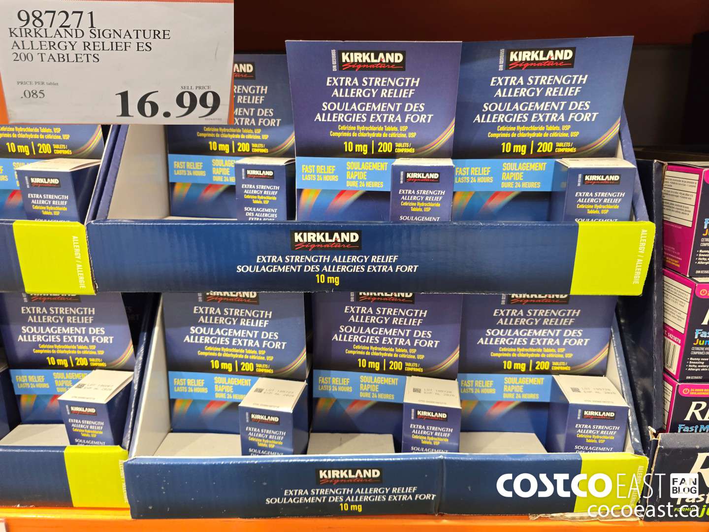 987271 KIRKLAND SIGNATURE ALLERGY RELIEF ES 200 TABLETS $16.99