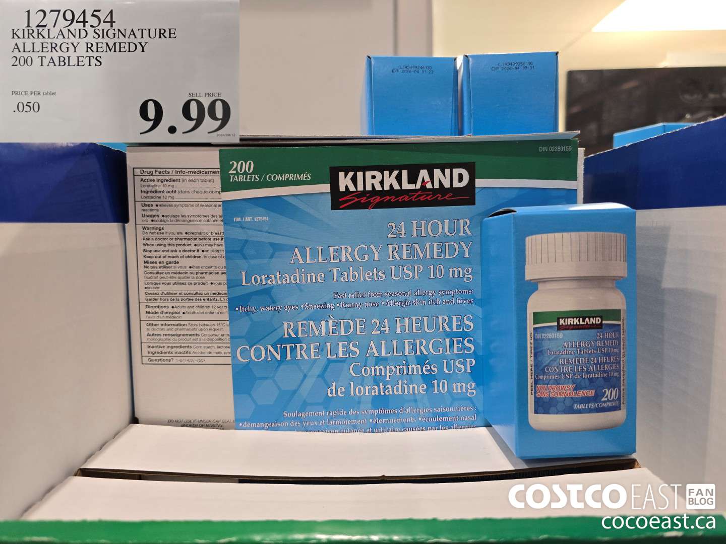 1279454 KIRKLAND SIGNATURE ALLERGY REMEDY 200 TABLETS $9.99