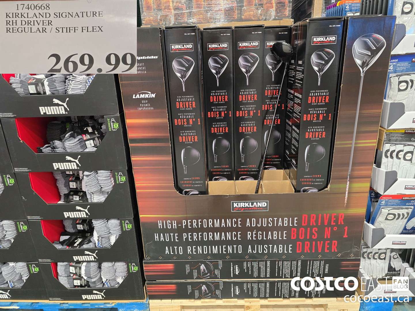 1740668 KIRKLAND SIGNATURE DRIVER REGULAR / STIFF FLEX $269.99