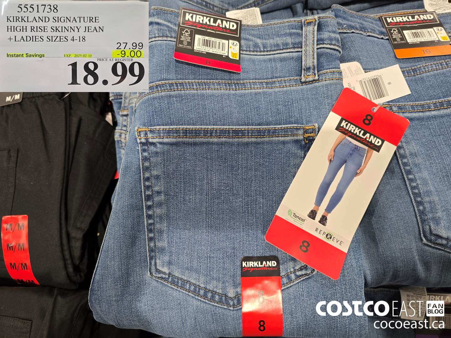 3551738 KIRKLAND SIGNATURE HIGH RISE SKINNY JEAN + LADIES SIZES 4-18 ($9.00 INSTANT SAVINGS EXPIRES ON 2025-02-10) $18.99