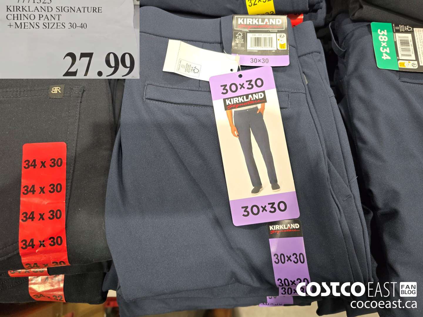 7771323 KIRKLAND SIGNATURE ’ CHINO PANT +MENS SIZES 30-40 $27.99