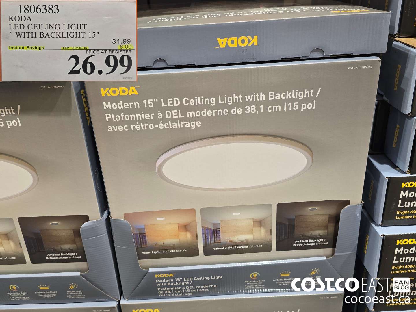 1806383 KODA LED CEILING LIGHT WITH BACKLIGHT 15