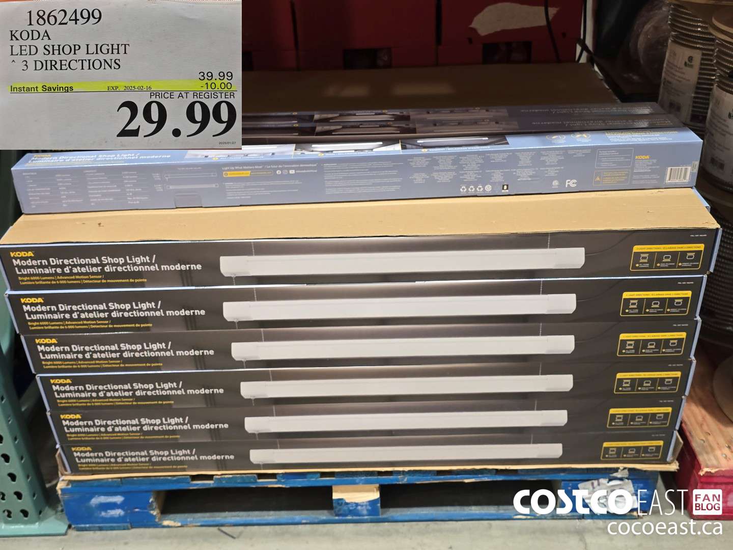 1862499 KODA LED SHOP LIGHT * 3 DIRECTIONS ($10.00 INSTANT SAVINGS EXPIRES ON 2025-02-16) $29.99