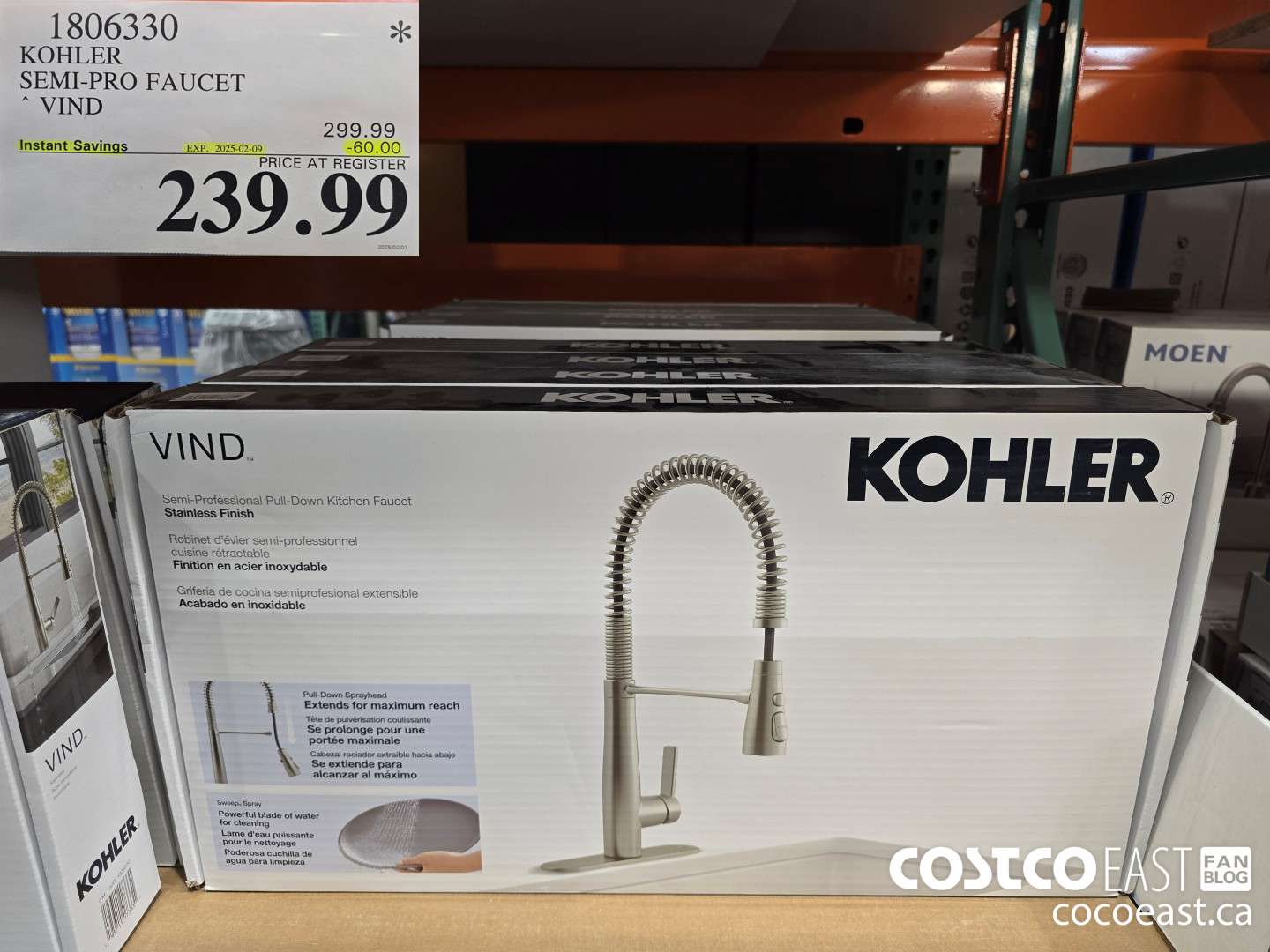 1806330 KOHLER SEMI-PRO FAUCET VIND ($60.00 INSTANT SAVINGS EXPIRES ON 2025-02-09) $239.99