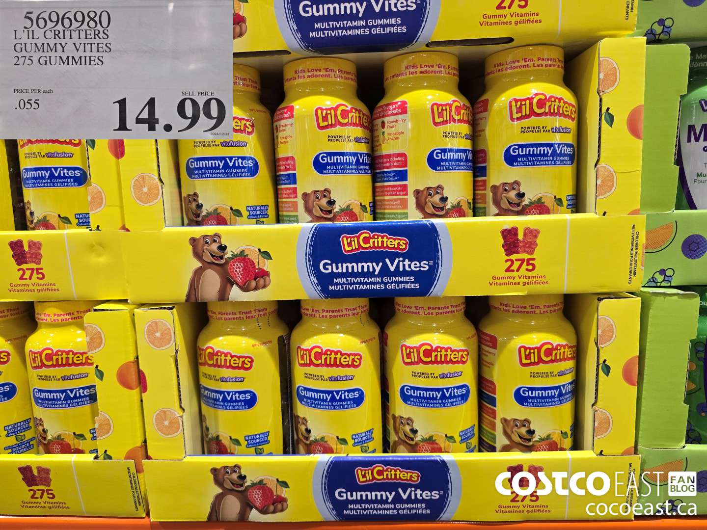 5696980 L'IL CRITTERS GUMMY VITES 275 GUMMIES $14.99