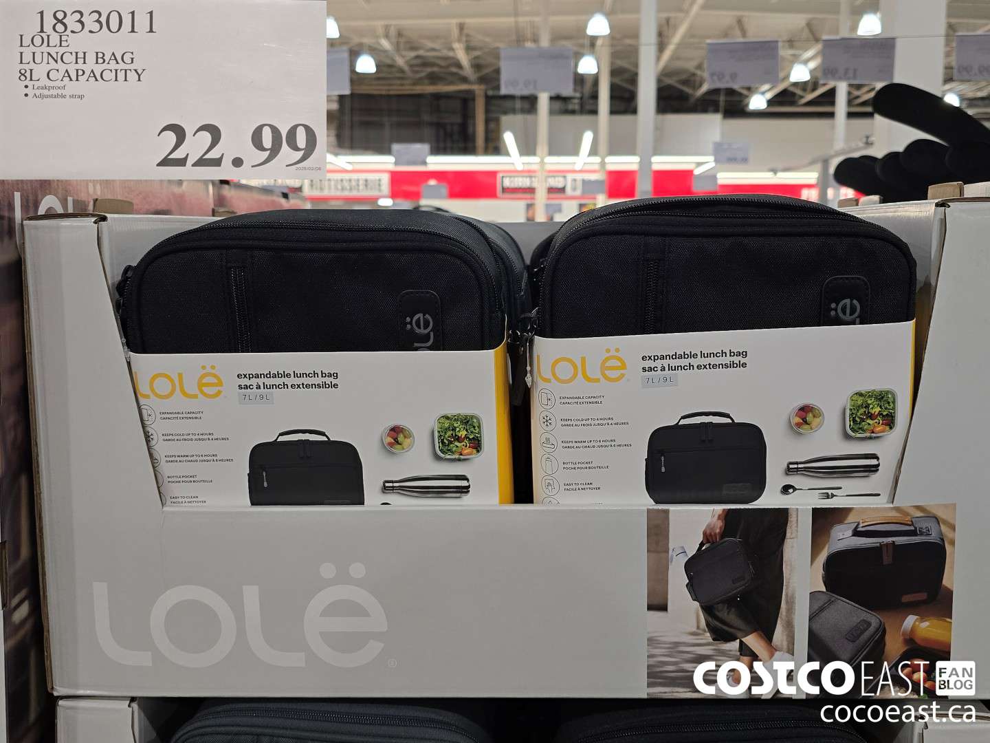 1833011 LOLE LUNCH BAG 8L CAPACITY $22.99