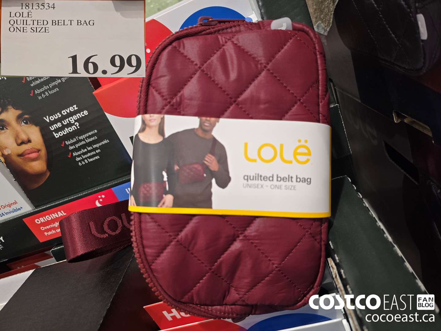 1813534 LOLE QUILTED BELT BAG ONE SIZE $16.99