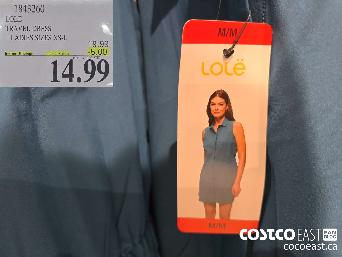 1843260 LOLE TRAVEL DRESS +LADIES SIZES XS-L ($5.00 INSTANT SAVINGS EXPIRES ON 2025-02-23) $14.99