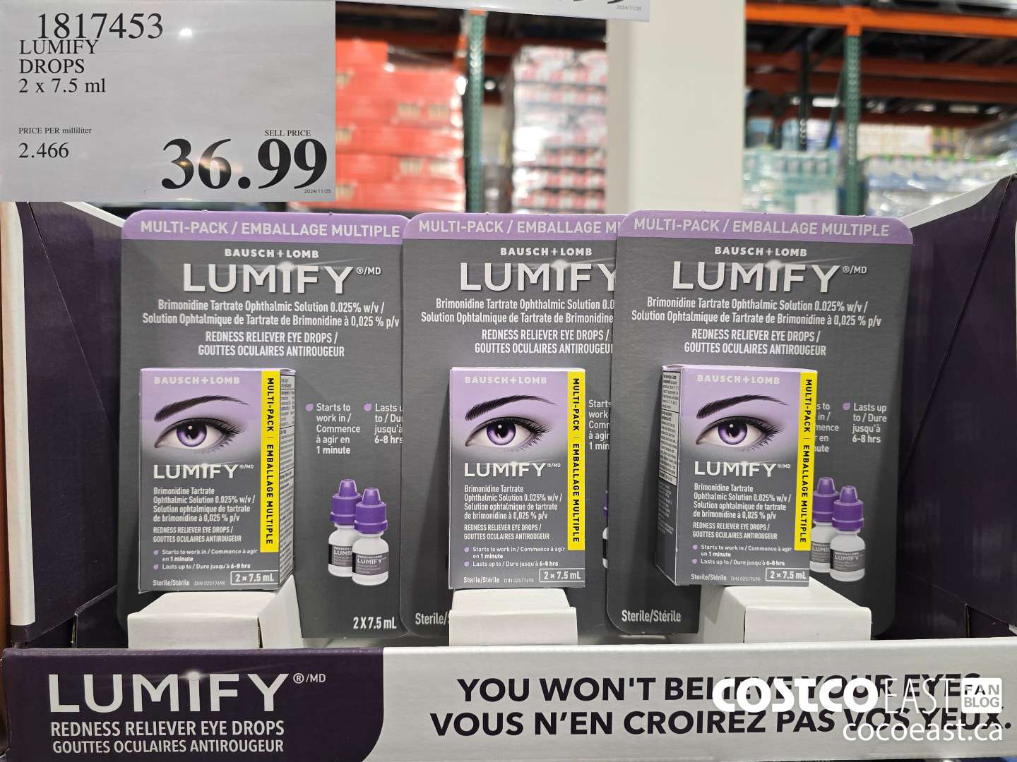 1817453 LUMIFY DROPS 2 X 7.5 ML $36.99