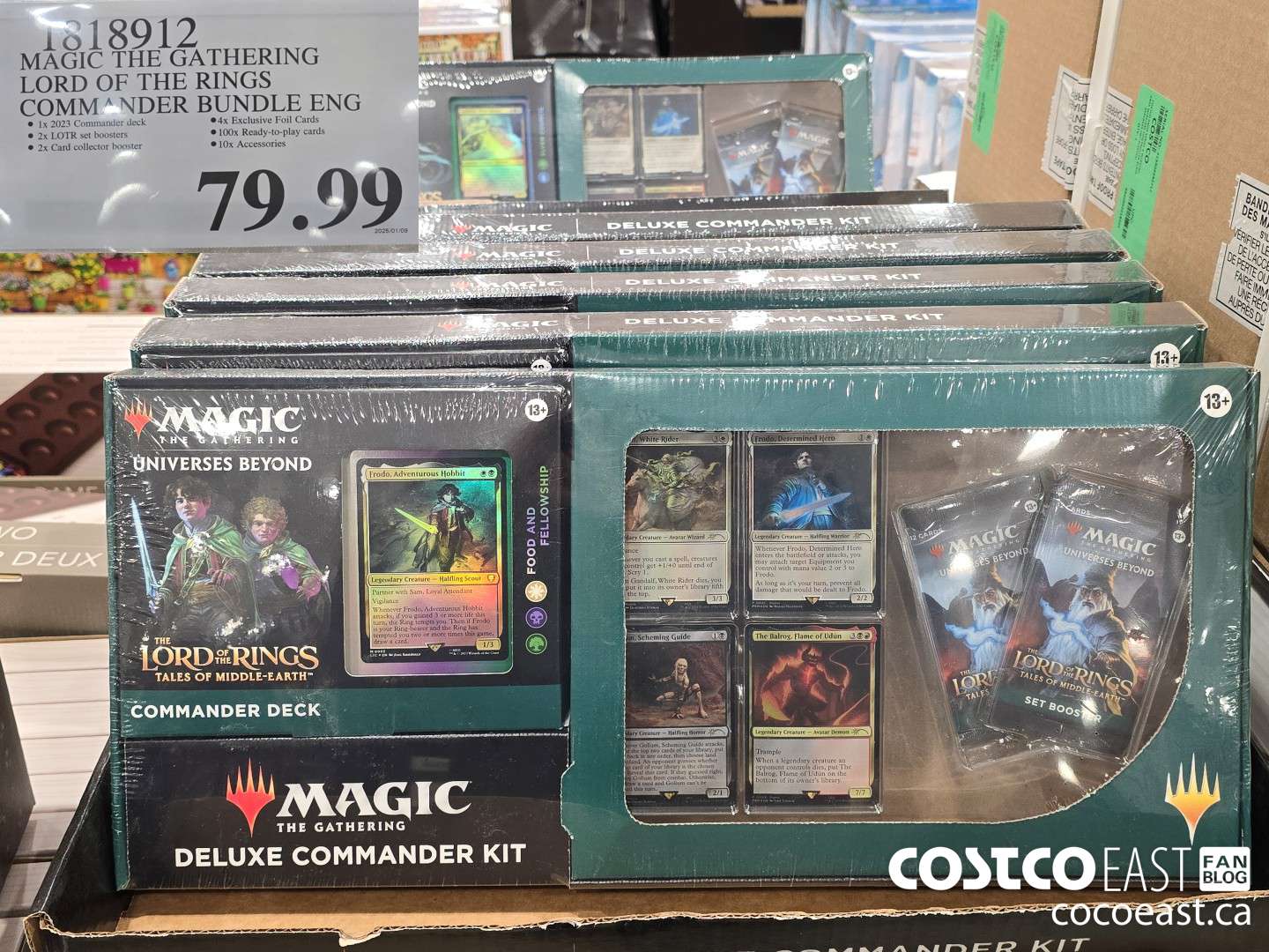 1818912 MAGIC THE GATHERING 1 LORD OF THE RINGS COMMANDER BUNDLE ENG $79.99