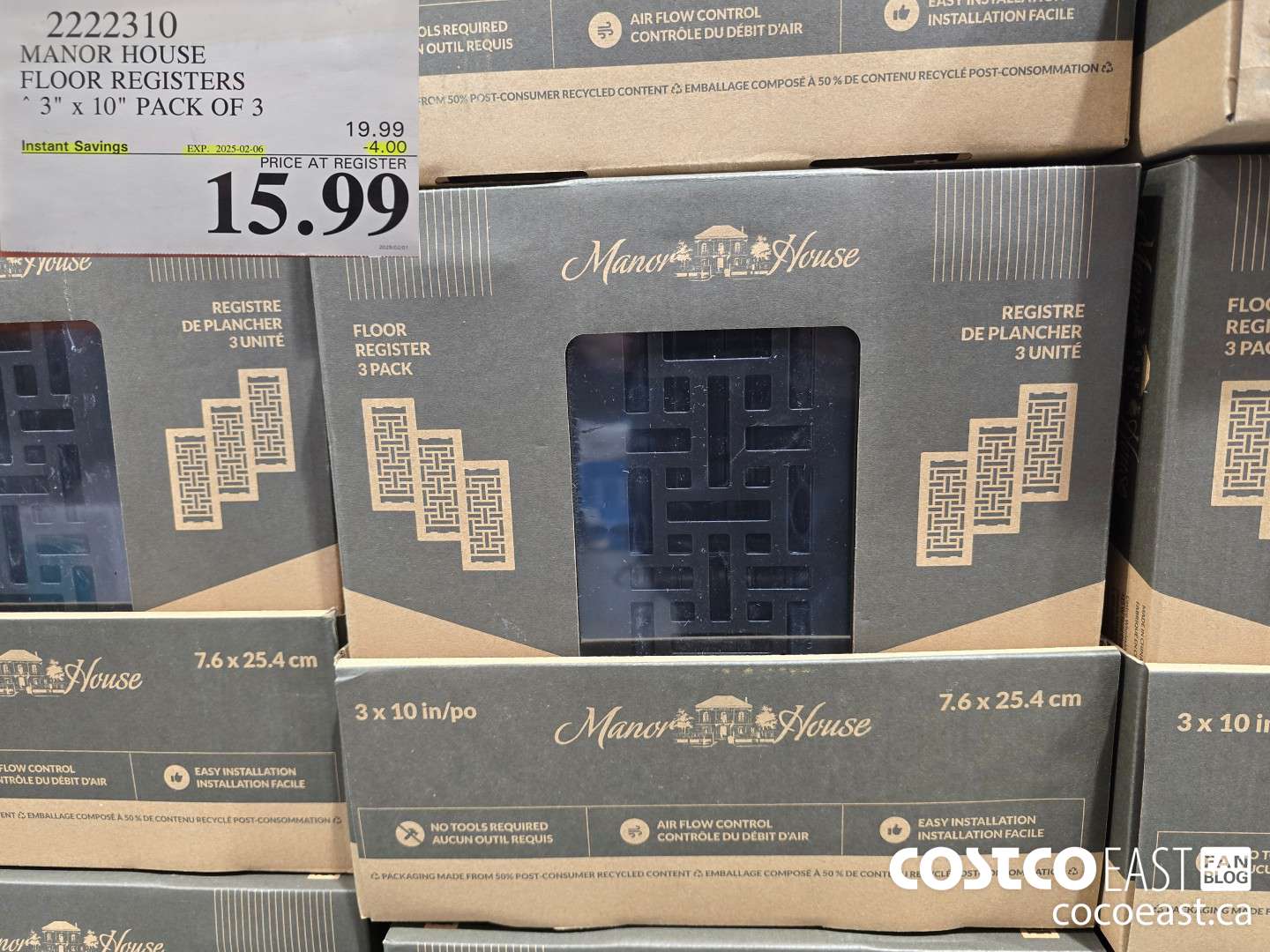 2222310 MANOR HOUSE FLOOR REGISTERS 3