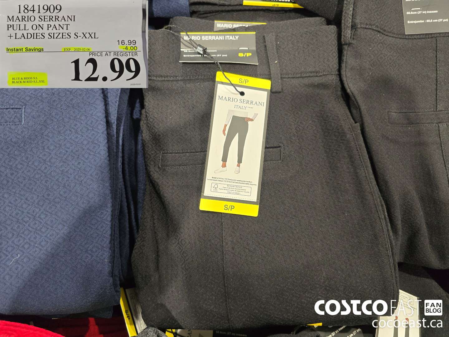 1841909 MARIO SERRANI PULL ON PANT +LADIES SIZES S-XXL ($4.00 INSTANT SAVINGS EXPIRES ON 2025-02-06) $12.99