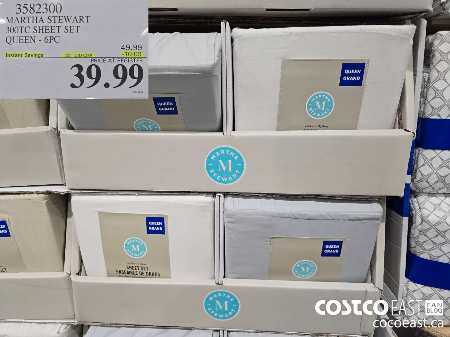 3582300 MARTHA STEWART 300TC SHEET SET QUEEN - 6PC ($10.00 INSTANT SAVINGS EXPIRES ON 2025-02-09) $39.99