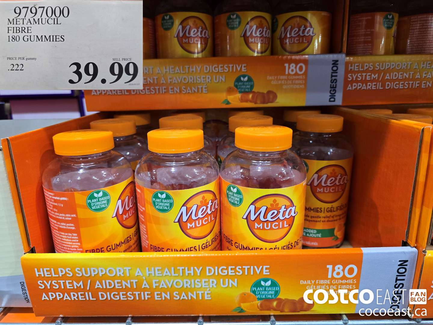 9797000 METAMUCIL FIBRE GUMMIES 180 COUNT $39.99