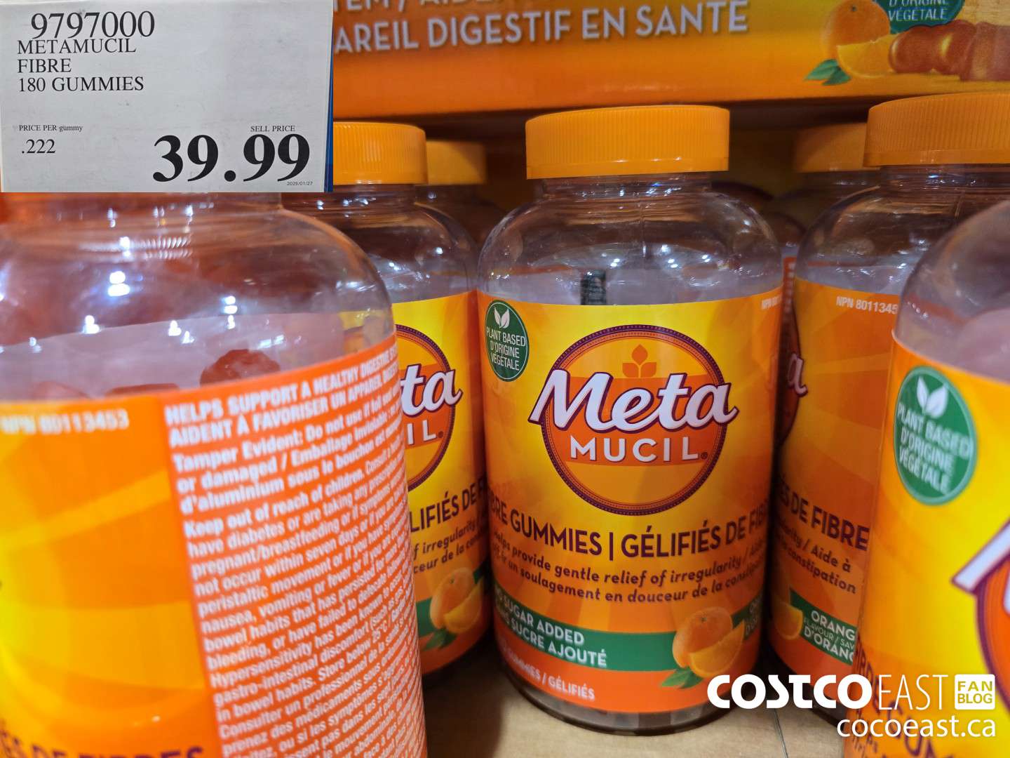 9797000 METAMUCIL FIBRE GUMMIES 180 COUNT $39.99