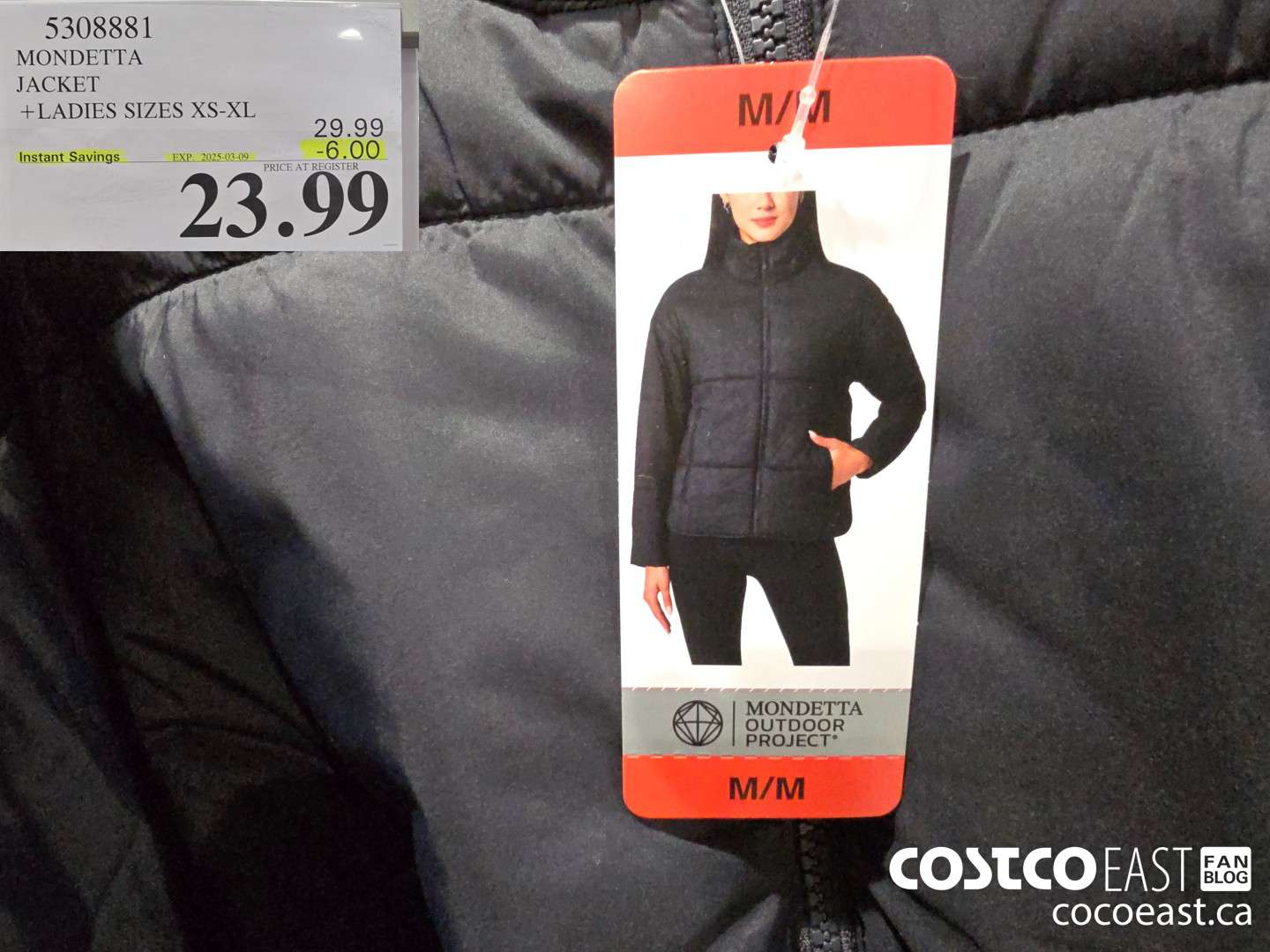 5308881 MONDETTA JACKET +LADIES SIZES XS-XL ($6.00 INSTANT SAVINGS EXPIRES ON 2025-03-09) $23.99