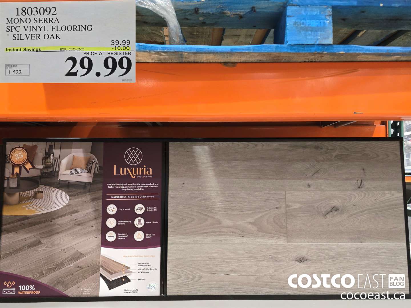 1803092 MONO SERRA SPC VINYL FLOORING SILVER OAK ($10.00 INSTANT SAVINGS EXPIRES ON 2025-02-23) $29.99