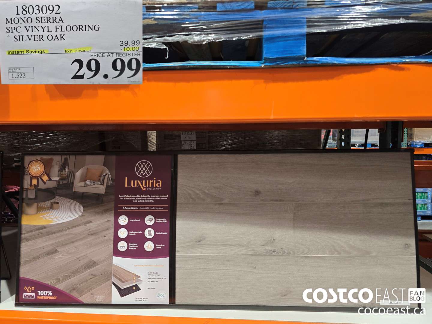 1803092 MONO SERRA SPC VINYL FLOORING SILVER OAK ($10.00 INSTANT SAVINGS EXPIRES ON 2025-02-23) $29.99