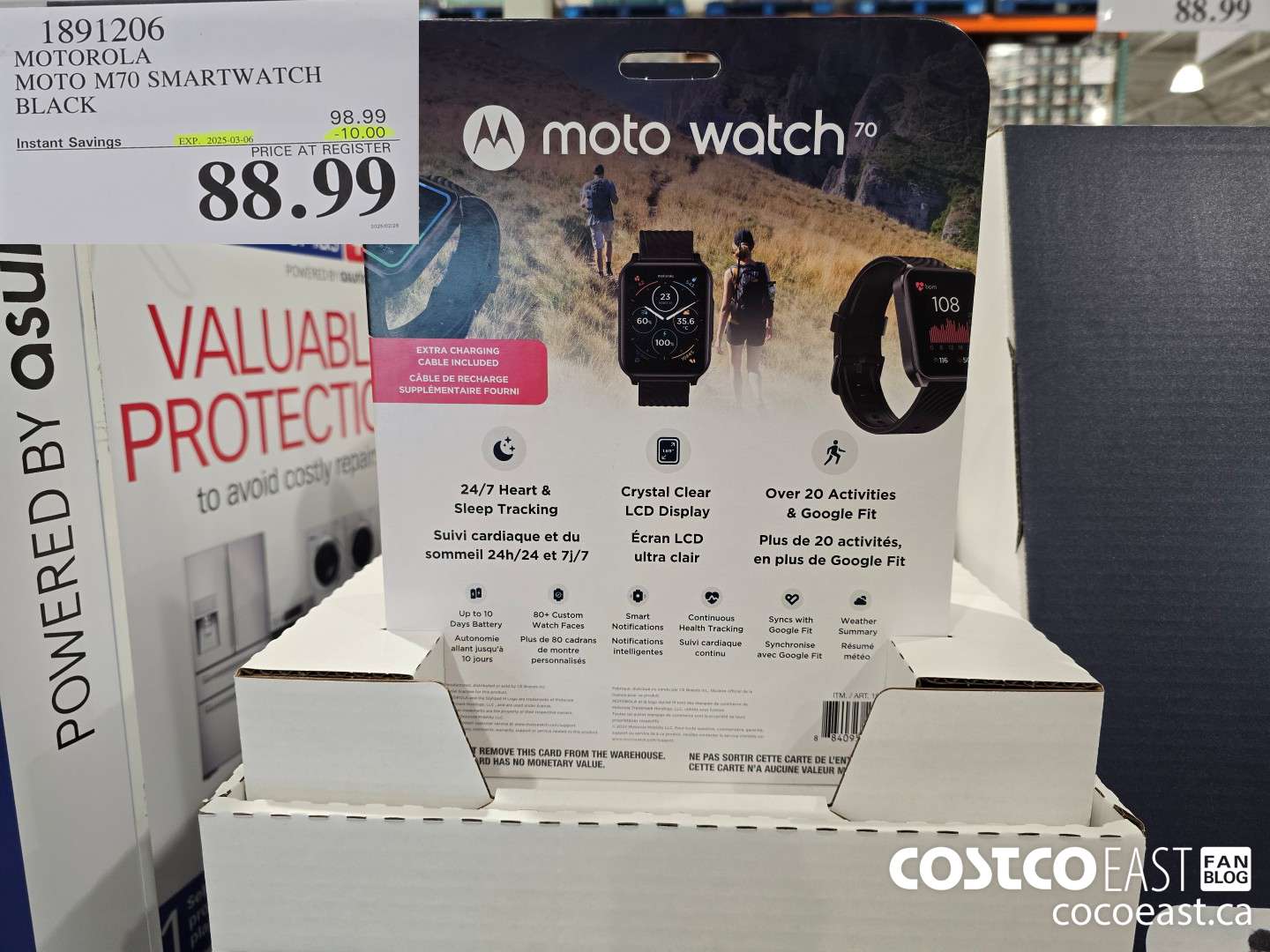 1891206 MOTOROLA MOTO M70 SMARTWATCH BLACK ($10.00 INSTANT SAVINGS EXPIRES ON 2025-03-06) $88.99