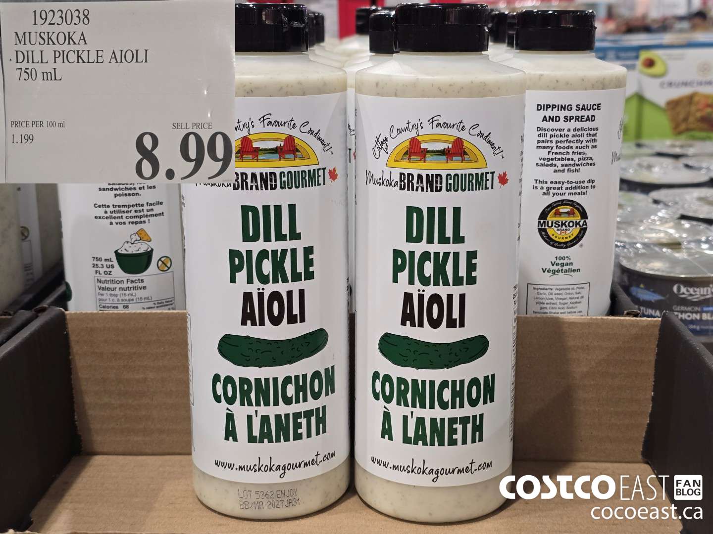 1923038 MUSKOKA DILL PICKLE AIOLI 790 mL $8.99