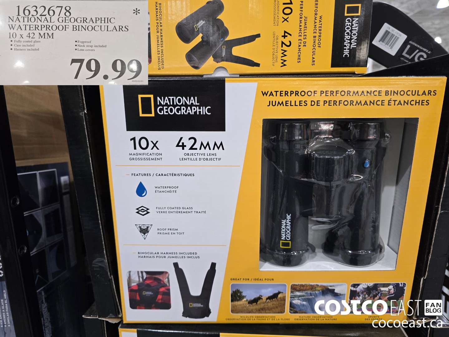 1632678 NATIONAL GEOGRAPHIC WATERPROOF BINOCULARS 10 X 42 MM $79.99