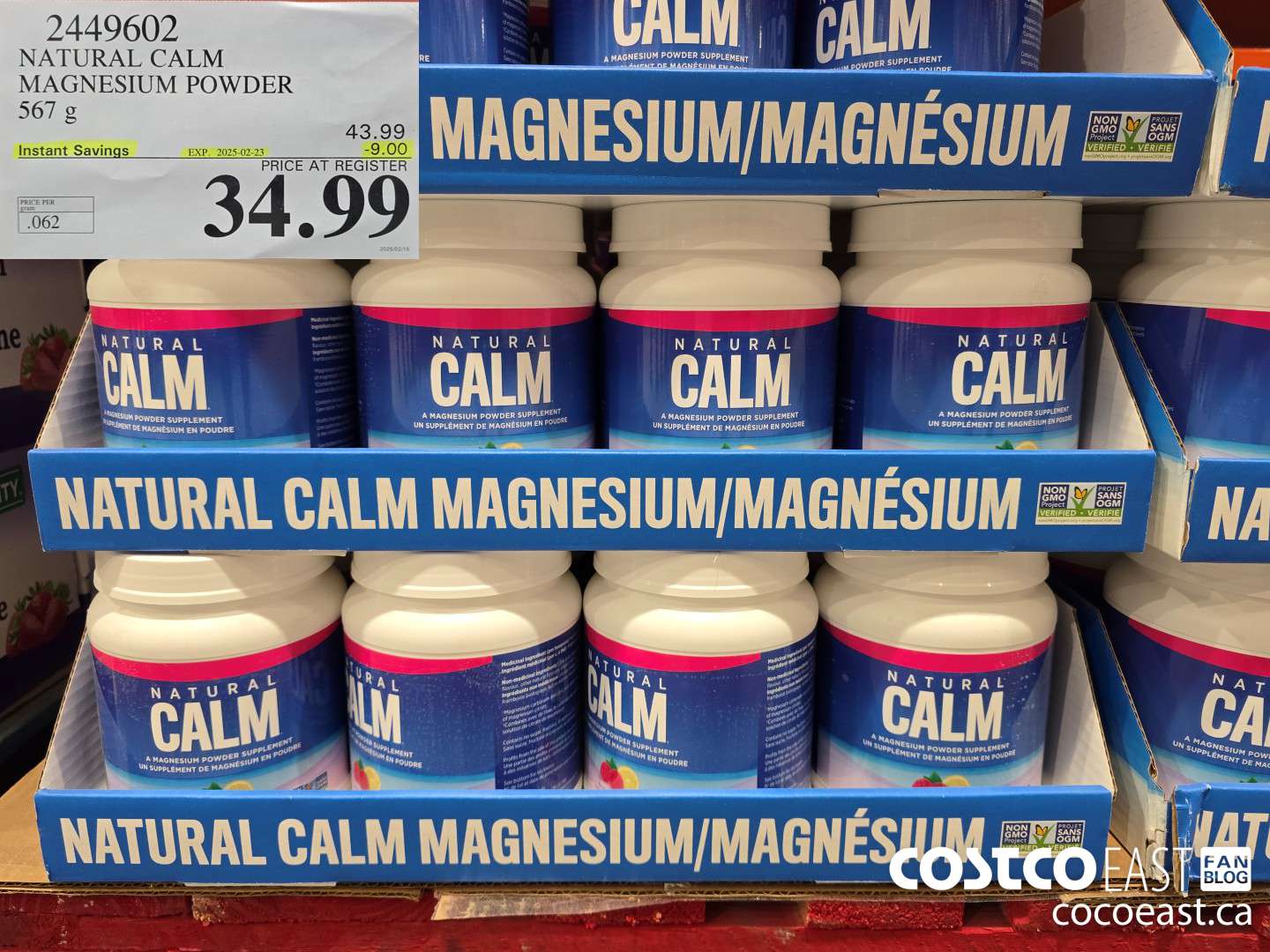 2449602 NATURAL CALM MAGNESIUM POWDER 567 G ($9.00 INSTANT SAVINGS EXPIRES ON 2025-02-23) $34.99