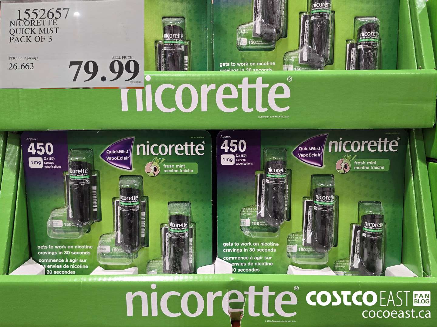 1552657 NICORETTE QUICK MIST PACK OF 3 $79.99