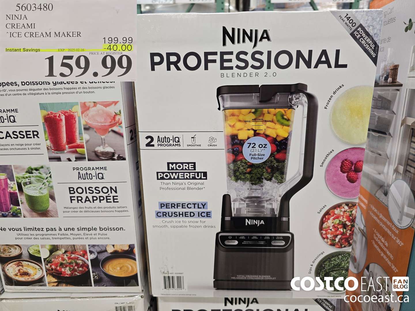 5603480 NINJA CREAMI ICE CREAM MAKER ($40.00 INSTANT SAVINGS EXPIRES ON 2025-02-16) $159.99