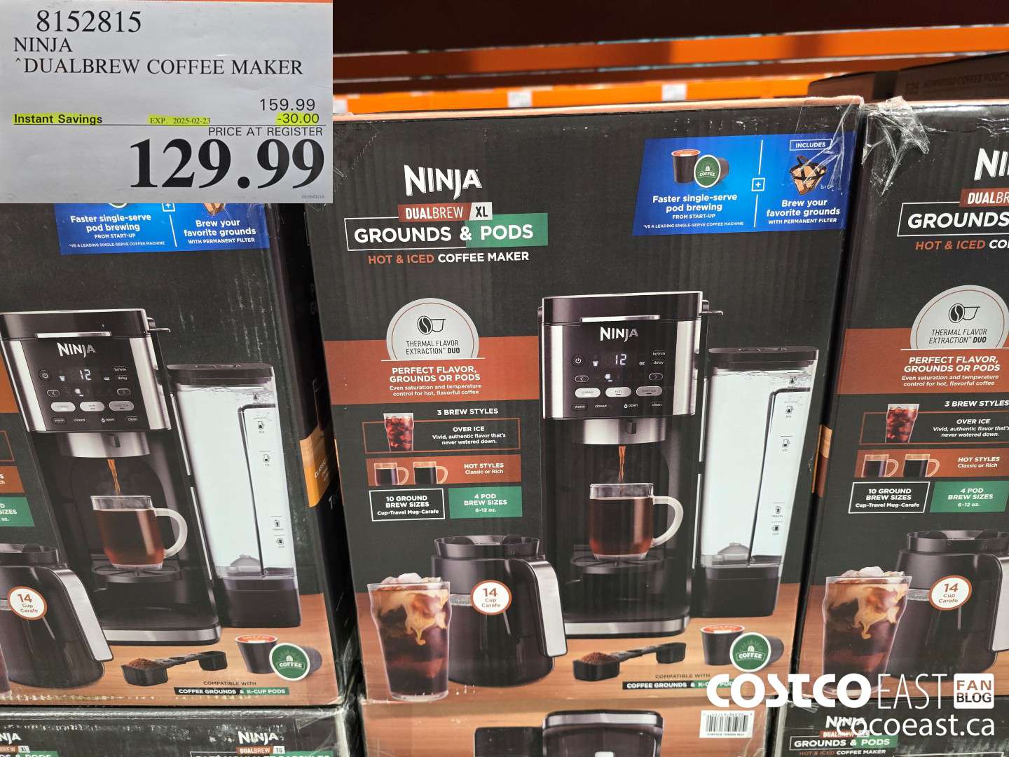 8152815 NINJA DUALBREW COFFEE MAKER ($30.00 INSTANT SAVINGS EXPIRES ON 2025-02-23) $129.99