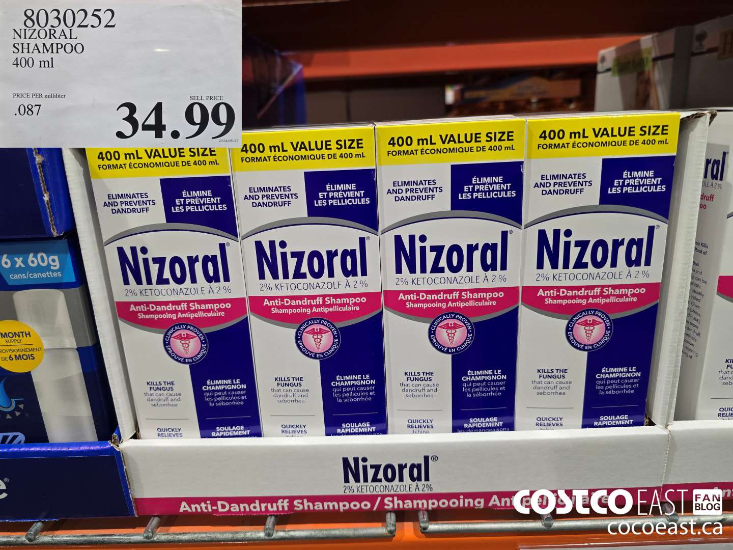 8030252 NIZORAL SHAMPOO 400 ML $34.99