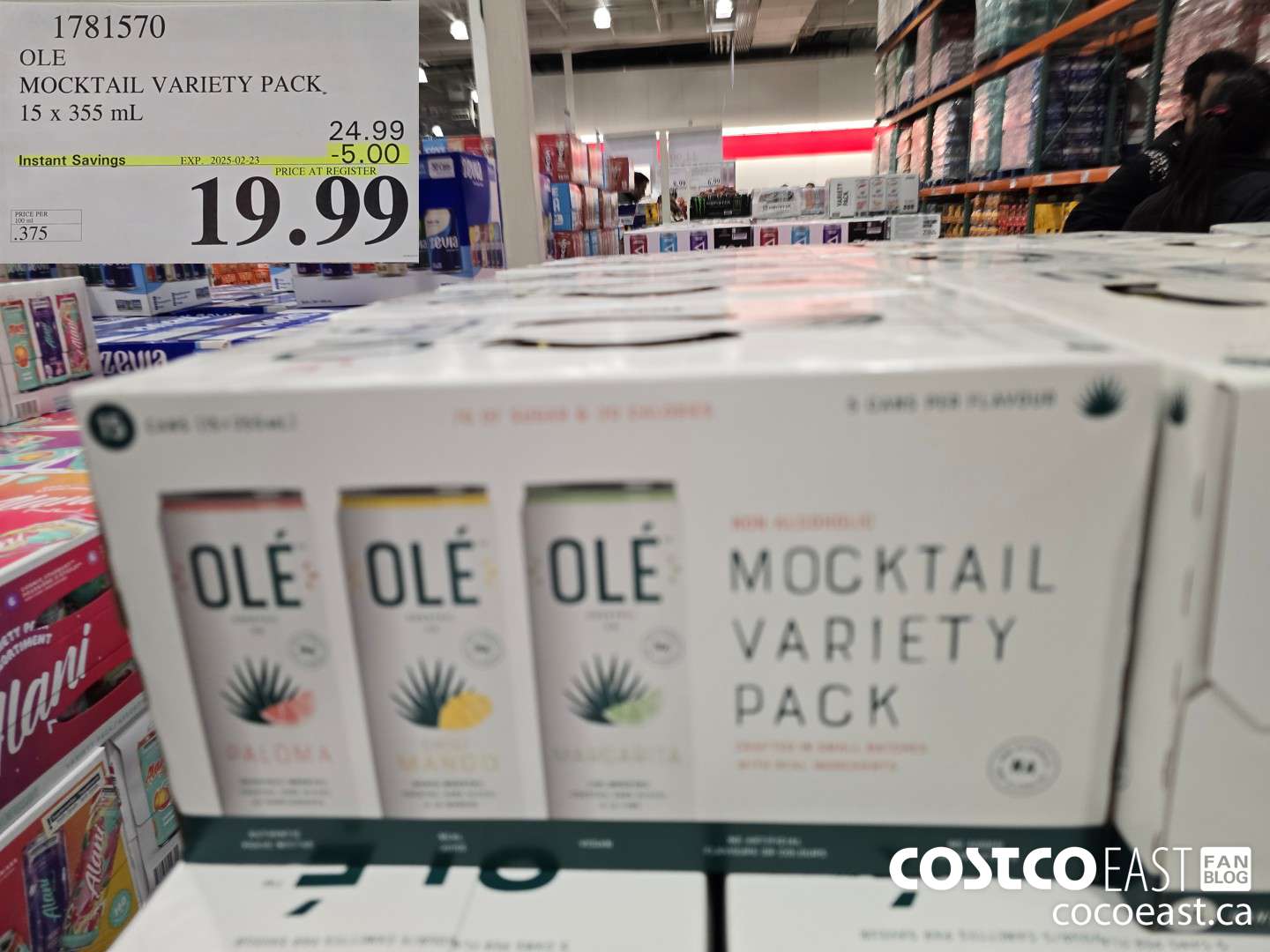 1781570 OLE MOCKTAIL VARIETY PACK 15 x 355 mL ($5.00 INSTANT SAVINGS EXPIRES ON 2025-02-23) $19.99