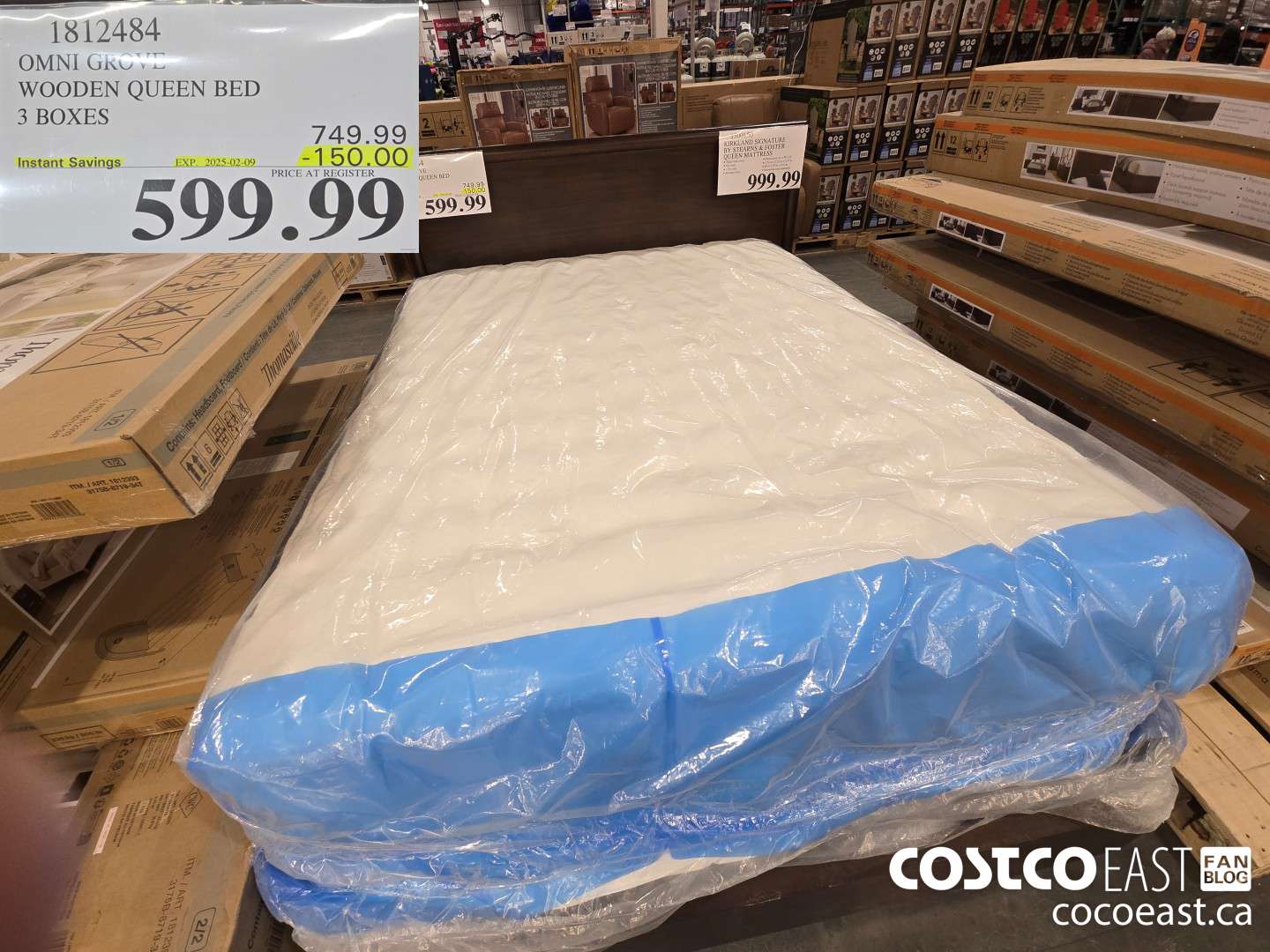 1812484 OMNI GROVE WOODEN QUEEN BED 3 BOXES ($150.00 INSTANT SAVINGS EXPIRES ON 2025-02-09) $599.99