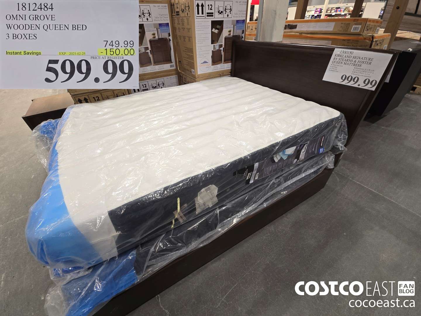 1812484 OMNI GROVE WOODEN QUEEN BED 3 BOXES ($150.00 INSTANT SAVINGS EXPIRES ON 2025-02-25) $599.99