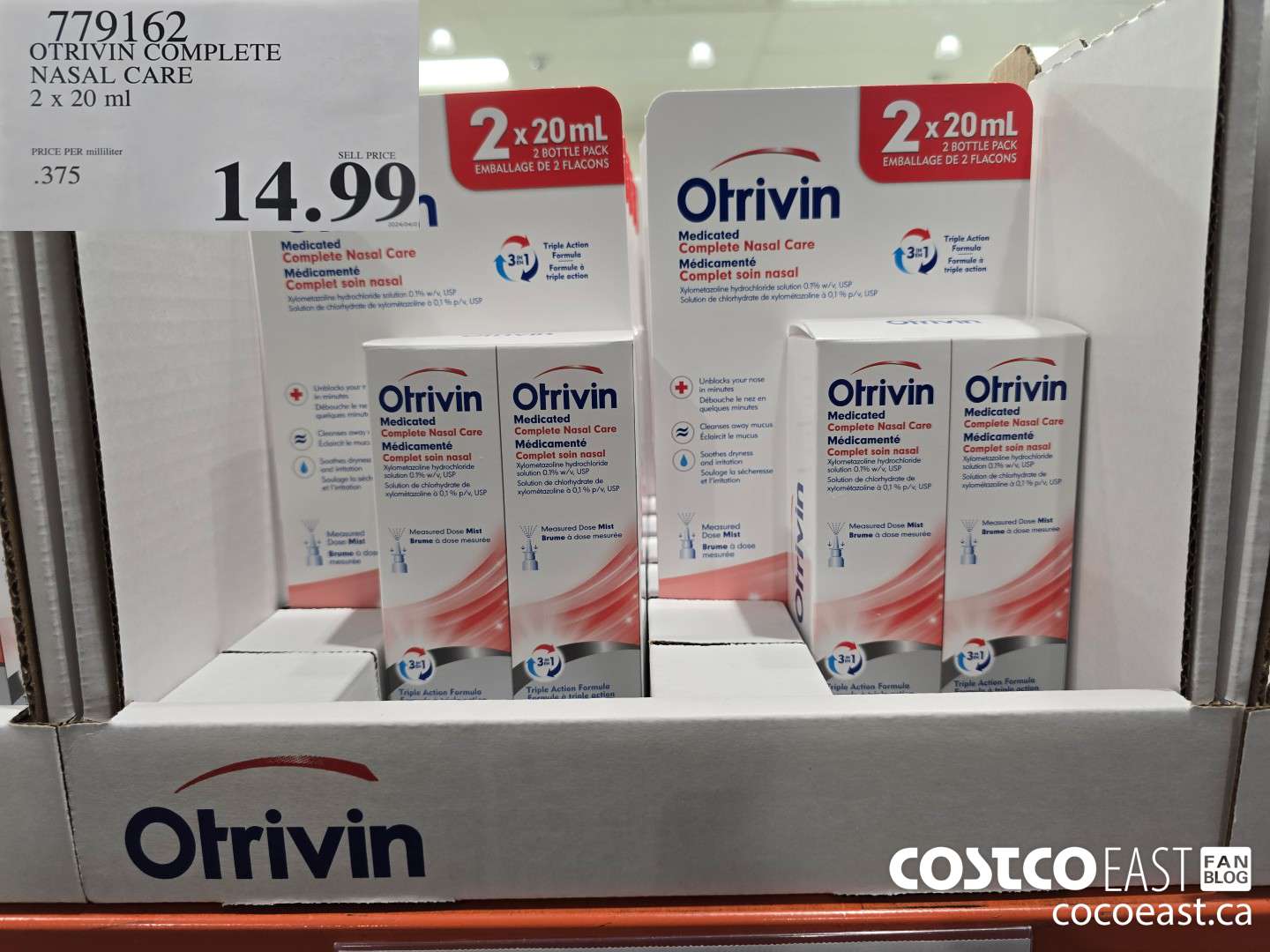 779162 OTRIVIN COMPLETE NASAL CARE 2 x 20ml $14.99