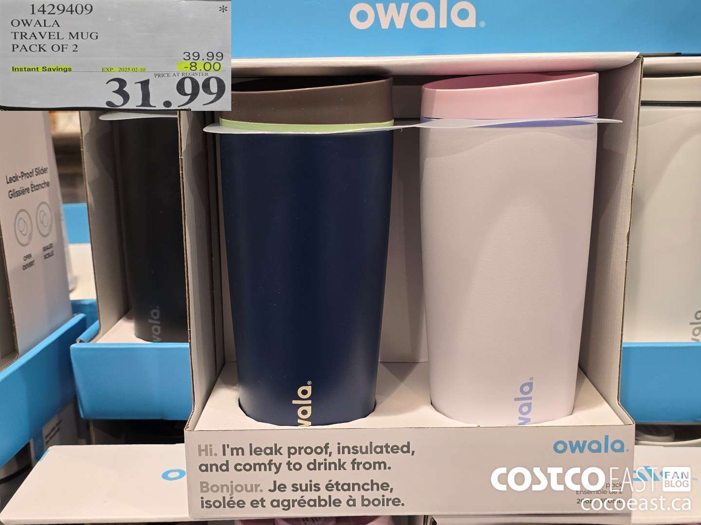 1429409 OWALA TRAVEL MUG PACK OF 2 ($8.00 INSTANT SAVINGS EXPIRES ON 2025-02-10) $31.99