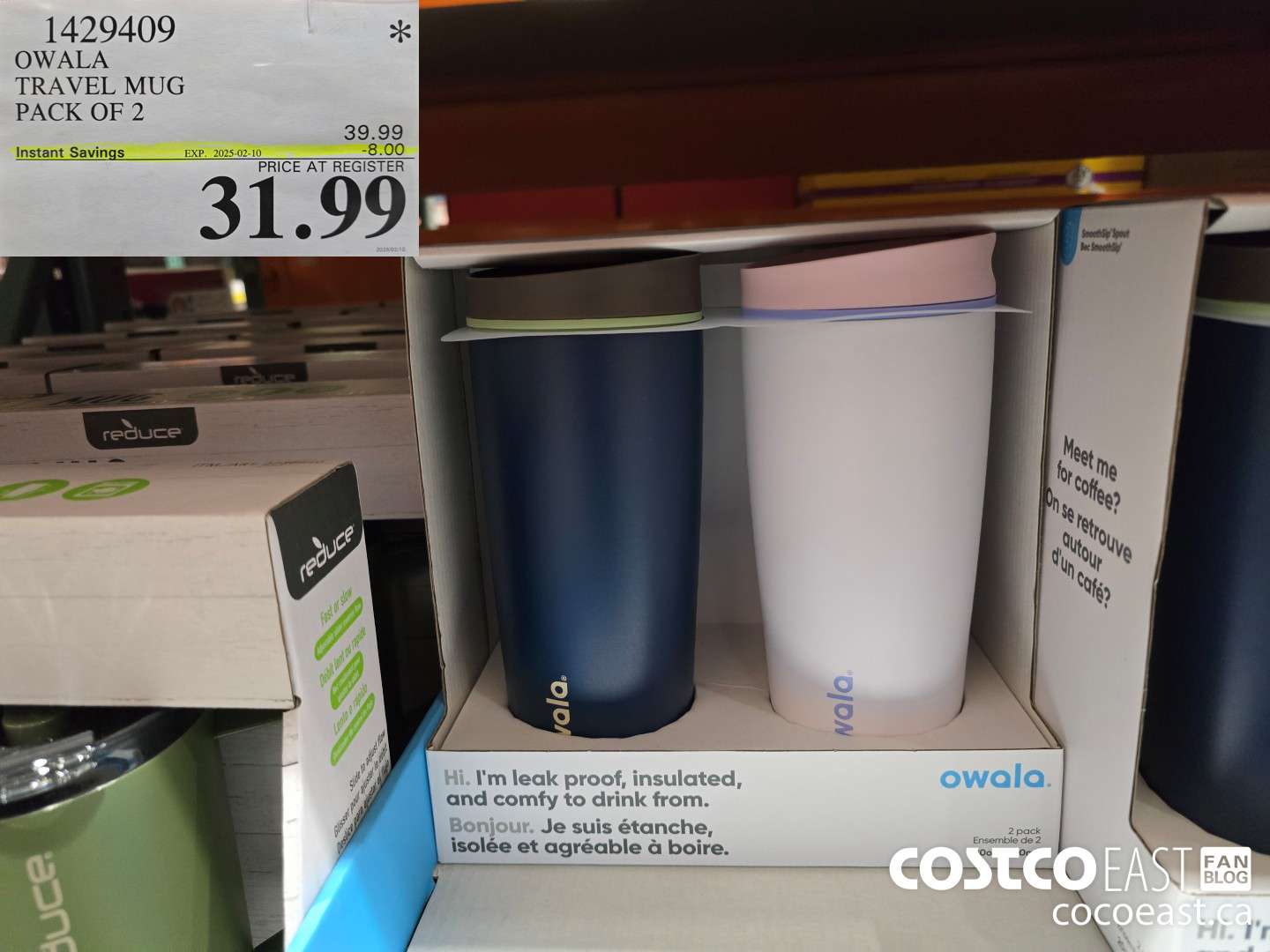 1429409 OWALA TRAVEL MUG PACK OF 2 ($8.00 INSTANT SAVINGS EXPIRES ON 2025-02-10) $31.99