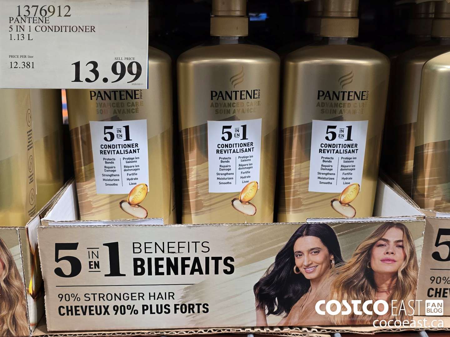 1376912 PANTENE 5 IN 1 CONDITIONER 1.13 L $13.99